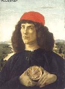 Portrait of an Unknown Personage with the Medal of Cosimo il Vecchio  fdgd Botticelli